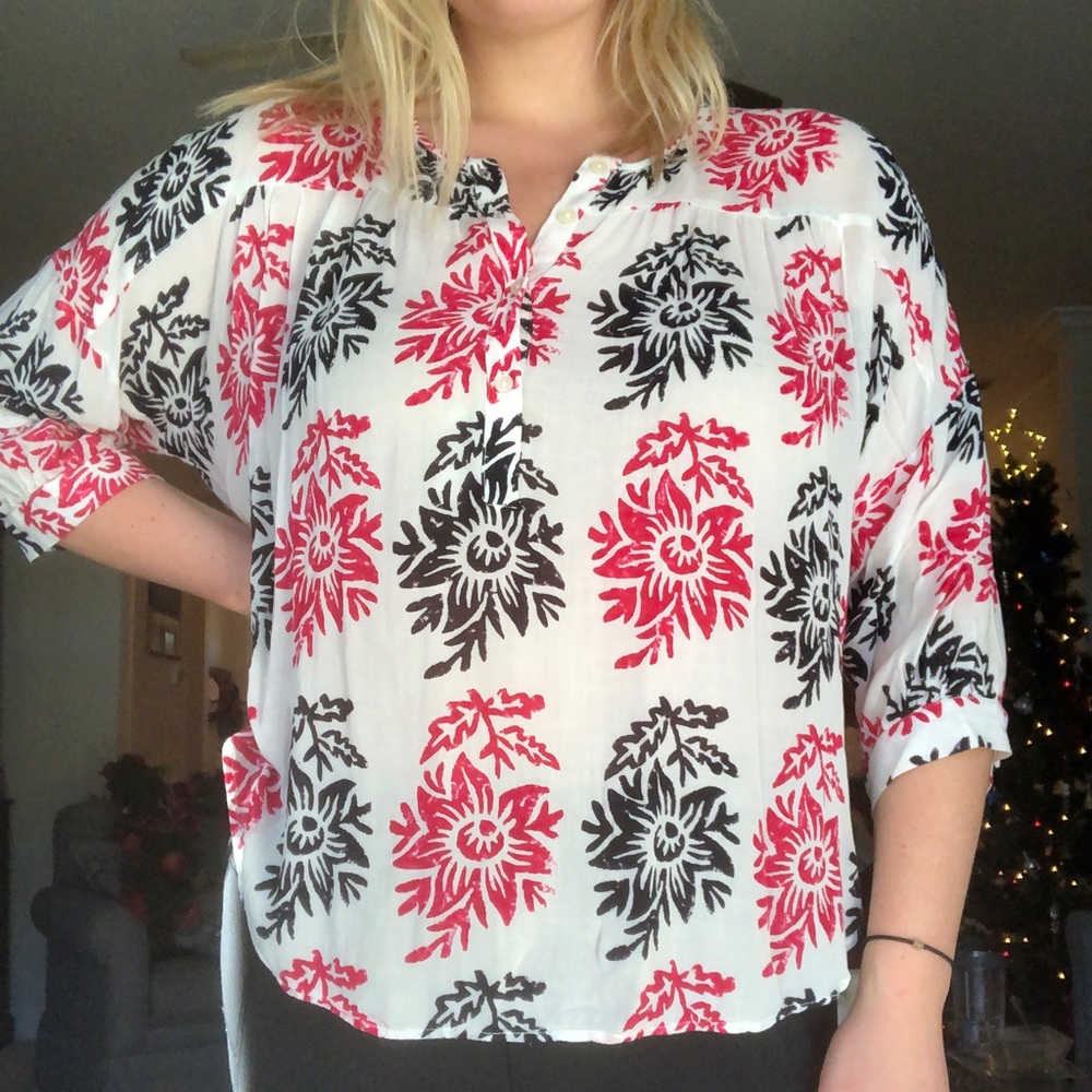 Flora print blouse